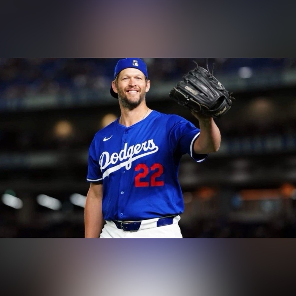 Nike Authentic Los Angeles Dodgers Clayton Kershaw #22 Blue Jersey Men’s Sz: XL - Picture 2 of 6